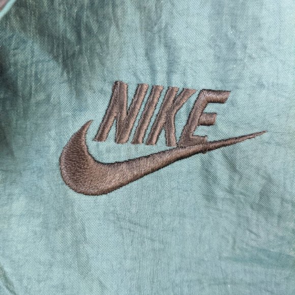 Vintage Nike Jacket Big Logo Embroidery Green Coat - Picture 3 of 9